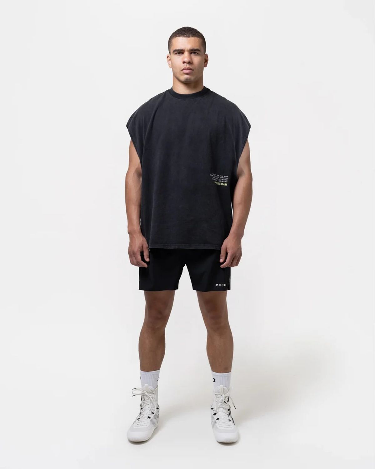 복스로(BOXRAW) 스파링 클럽 파이어 호스 오버사이즈 탱크탑 BXRW-SCGTK [블랙]