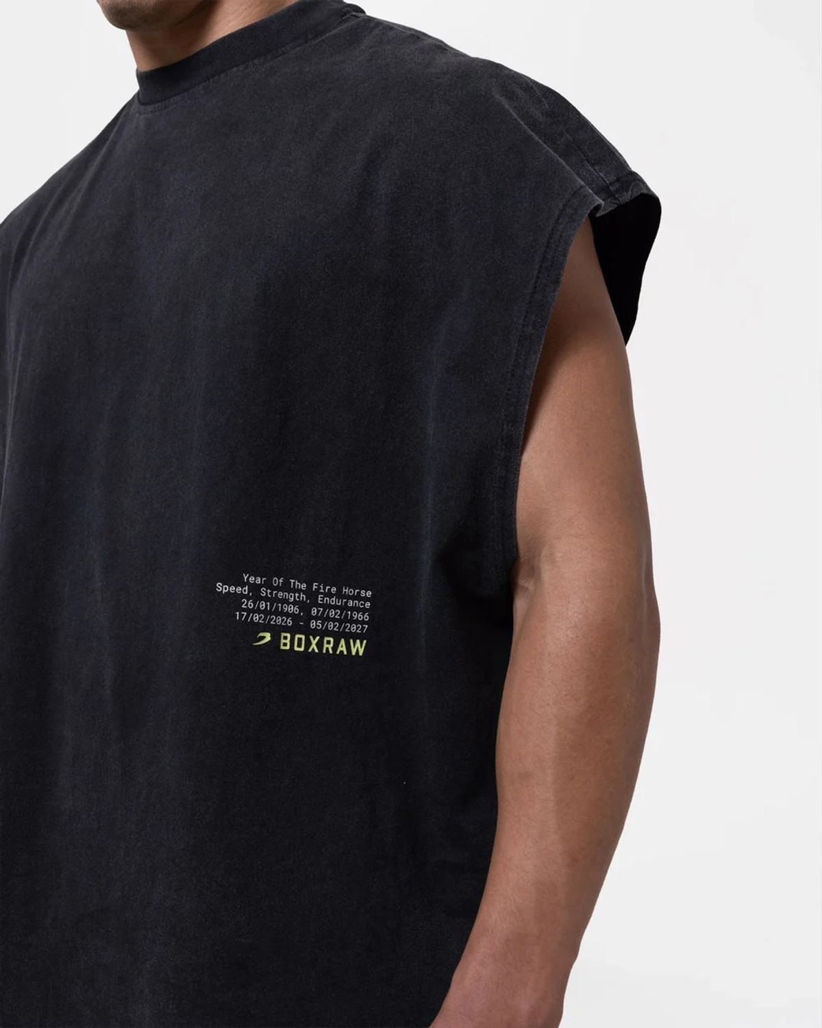 복스로(BOXRAW) 스파링 클럽 파이어 호스 오버사이즈 탱크탑 BXRW-SCGTK [블랙]