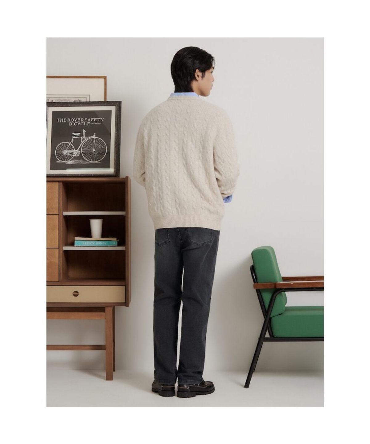 빈폴 멘(BEANPOLE MEN) 컬러 스트레이트 데님 팬츠  애쉬