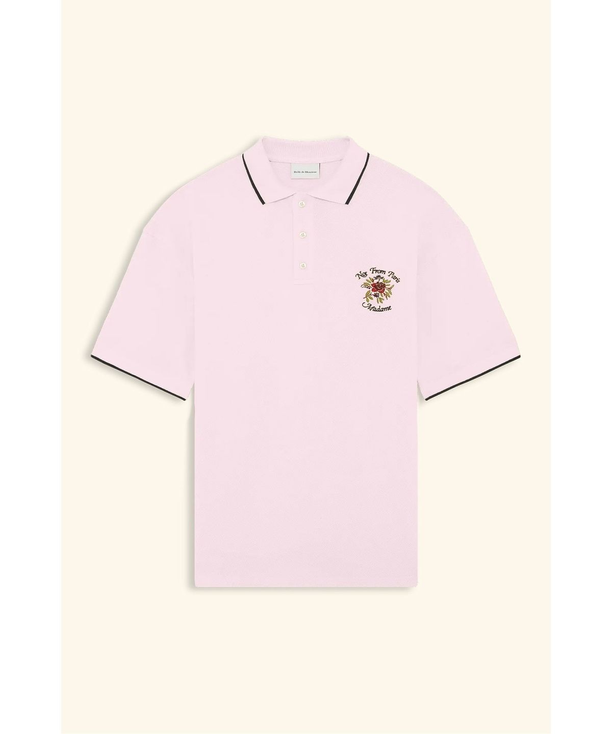 드롤드무슈(DROLE DE MONSIEUR) Polo Piqu  Slogan Rose D0TPS26203PIL