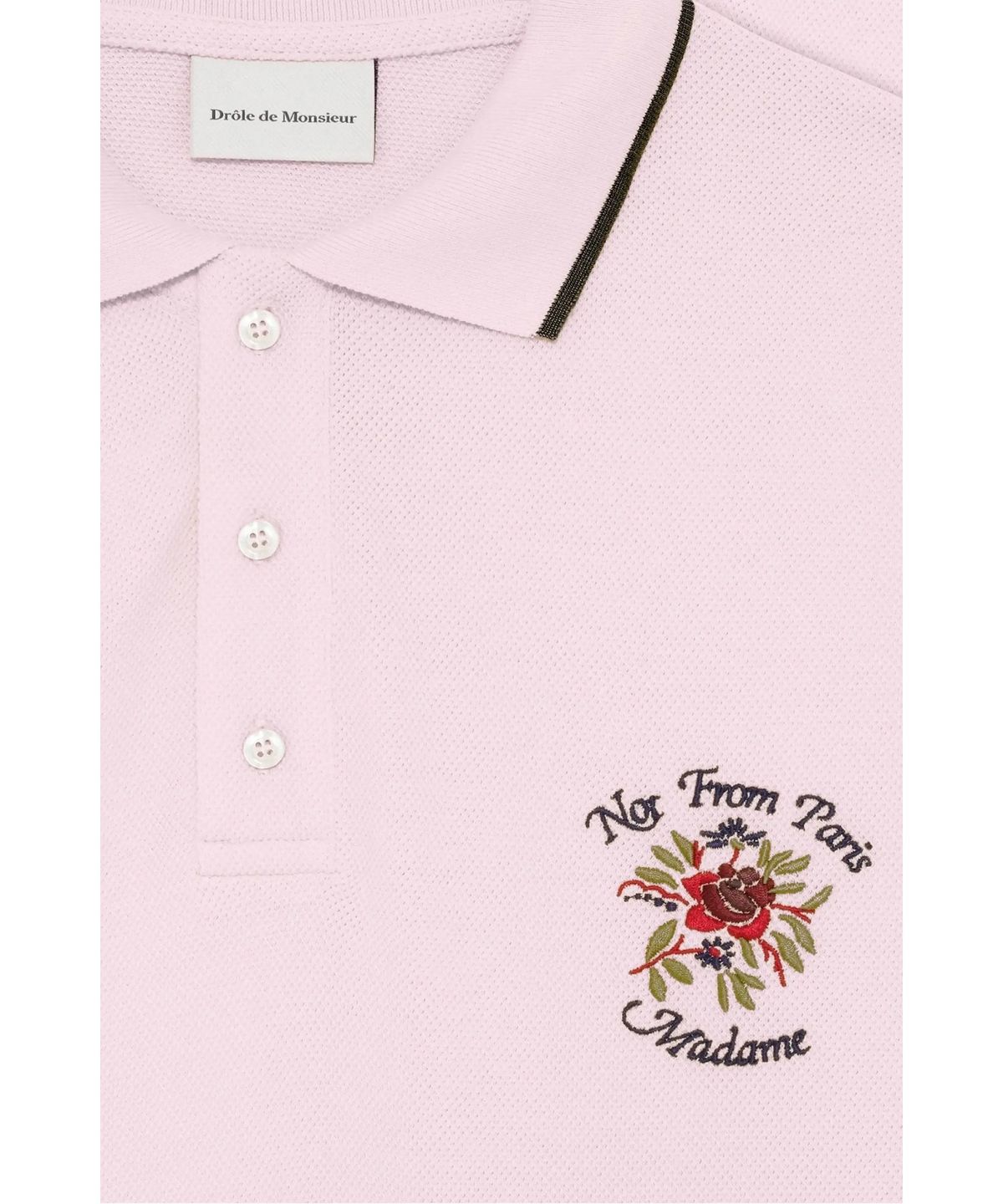 드롤드무슈(DROLE DE MONSIEUR) Polo Piqu  Slogan Rose D0TPS26203PIL