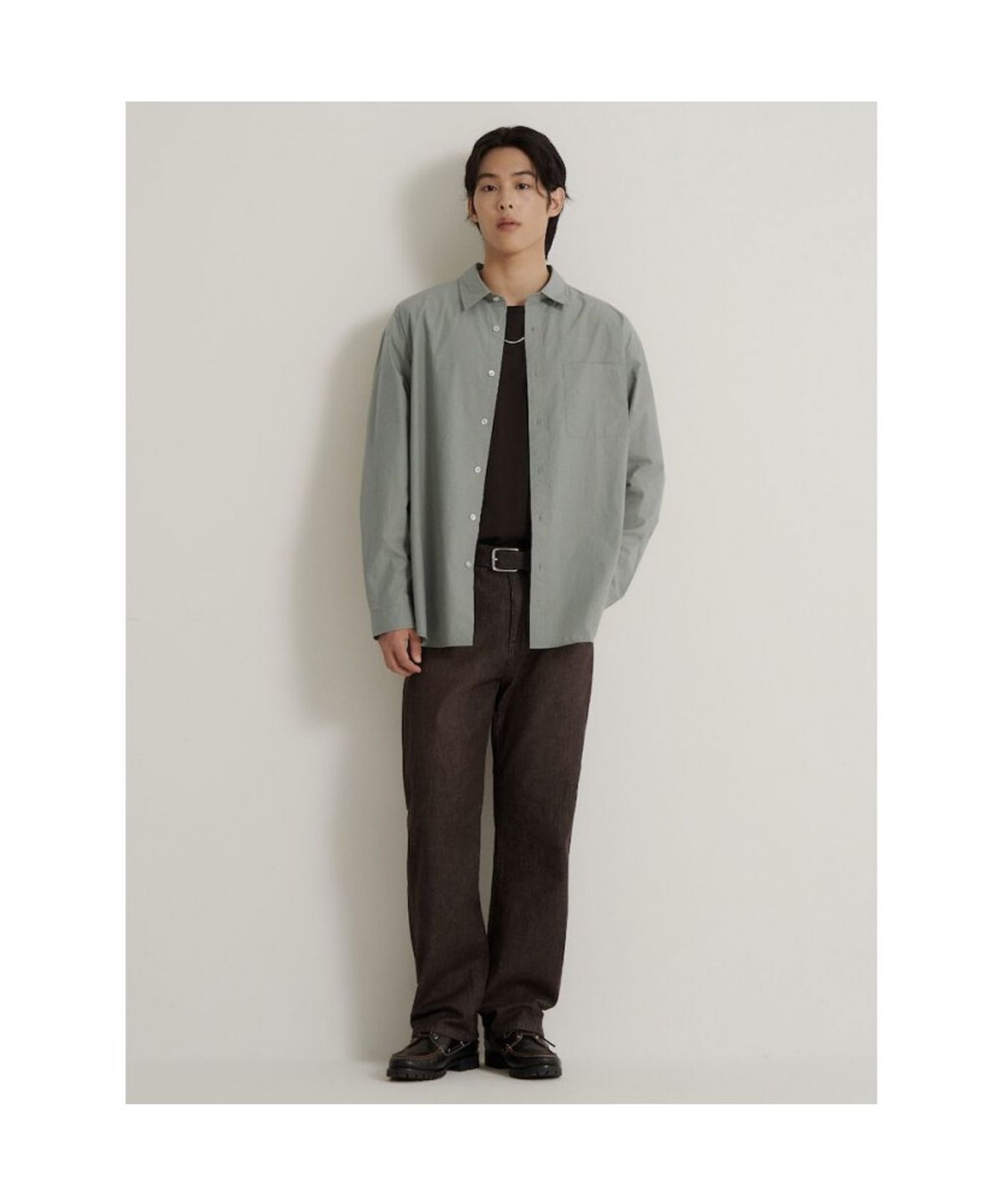 빈폴 멘(BEANPOLE MEN) 컬러 스트레이트 데님 팬츠  브라운