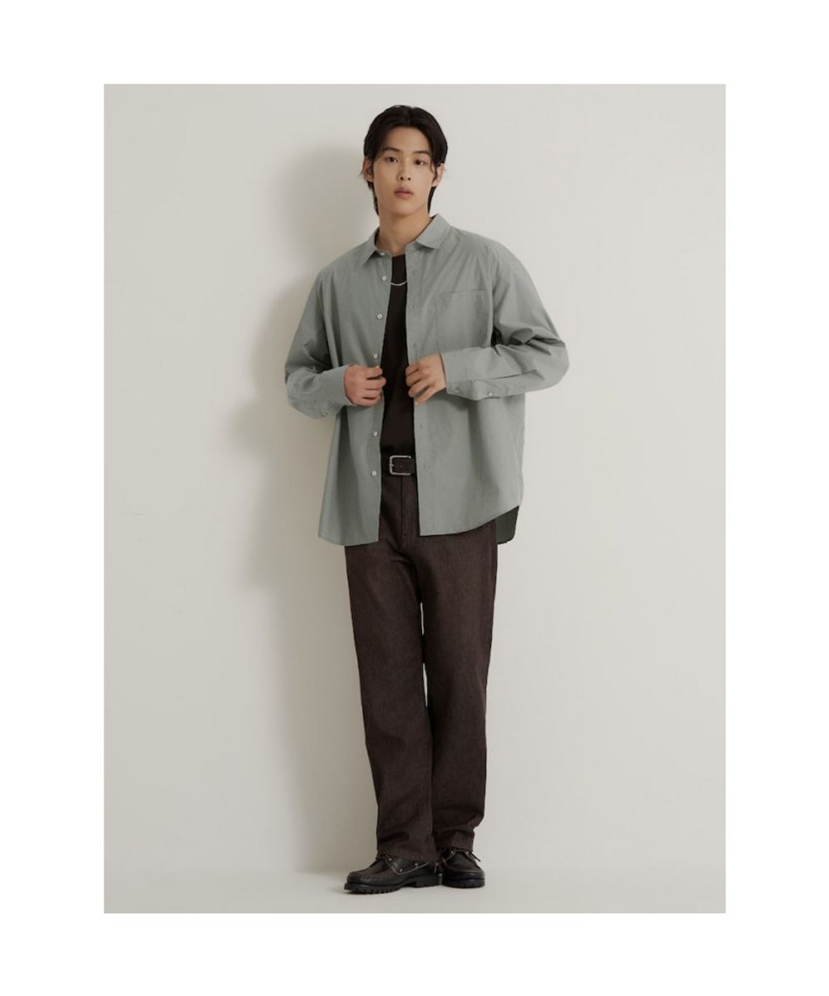 빈폴 멘(BEANPOLE MEN) 컬러 스트레이트 데님 팬츠  브라운