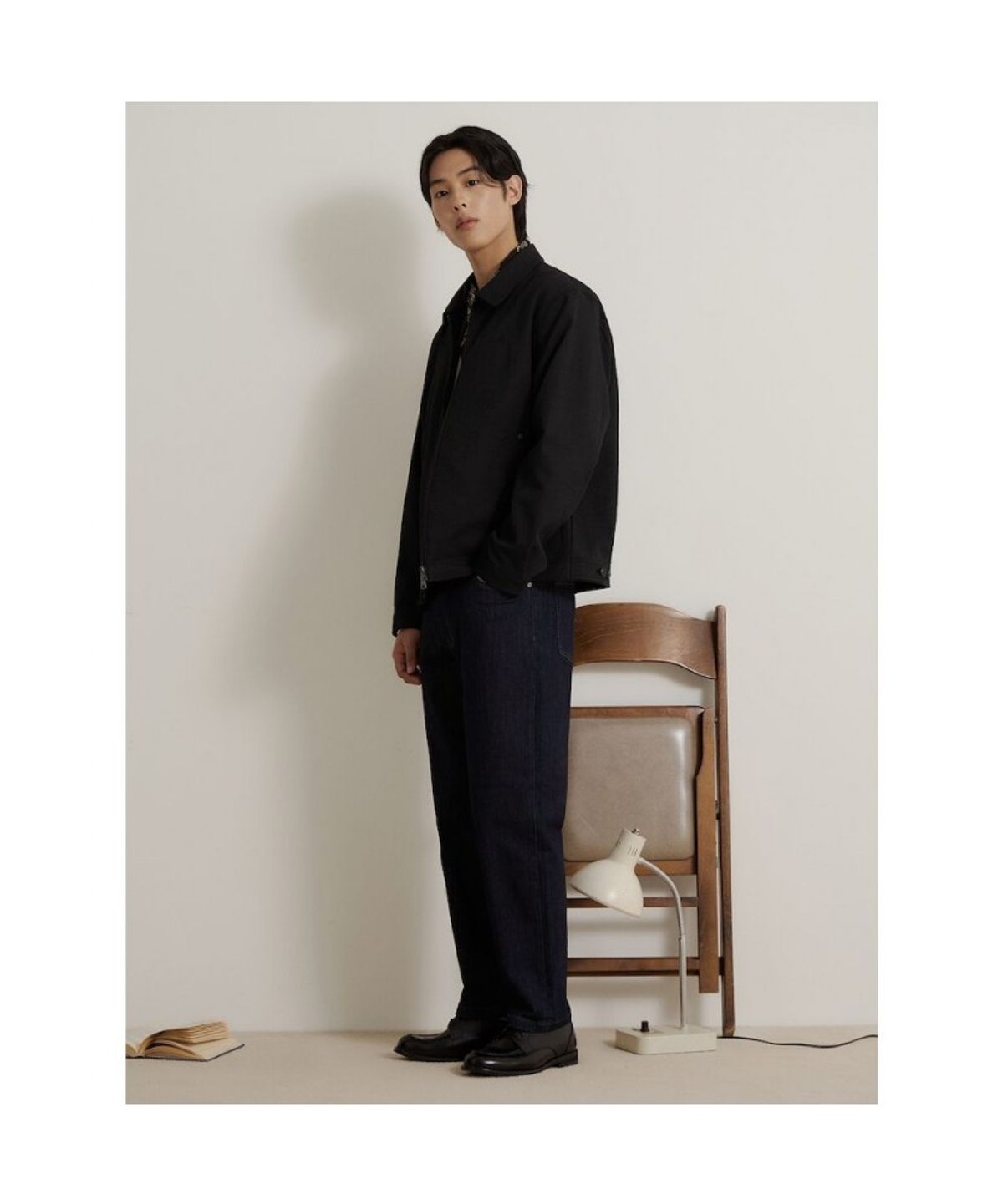 빈폴 멘(BEANPOLE MEN) [Essential] 루즈 테이퍼드 데님 팬츠  네이비