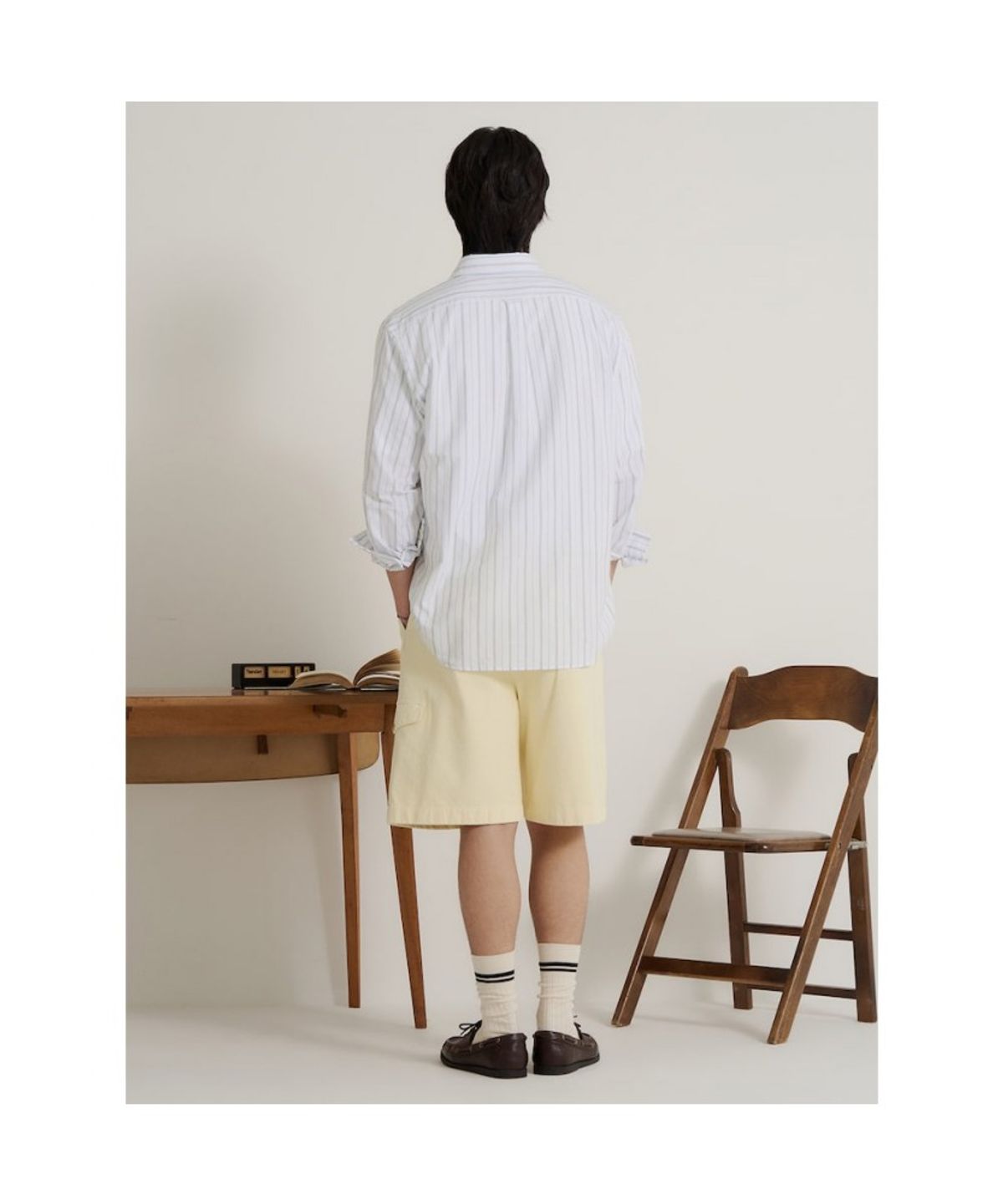 빈폴 멘(BEANPOLE MEN) 카고 데님 하프팬츠  레몬