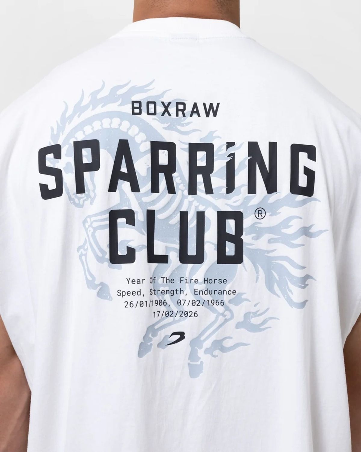 복스로(BOXRAW) 스파링 클럽 파이어 호스 오버사이즈 탱크탑 BXRW-SCGTK [아이보리]