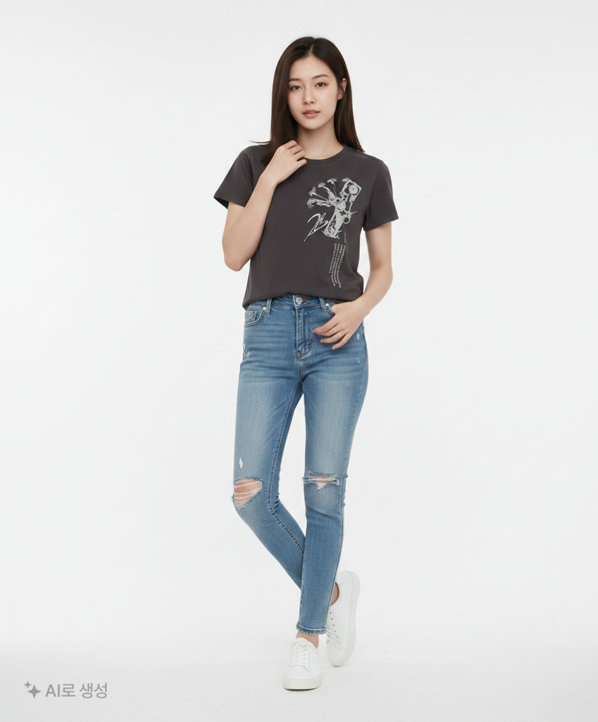 노매뉴얼(NOMANUAL) GEAR MANUAL GRAPHIC T-SHIRT - WASHED BLACK S