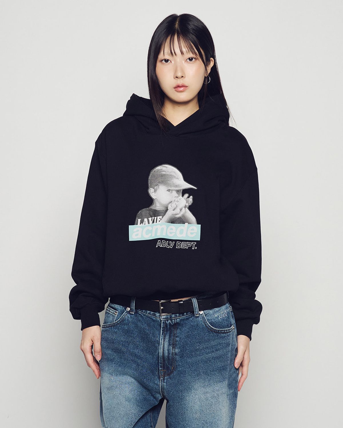 아크메드라비(ACME DE LA VIE) HALFTONE BOX CAP BOY HOODIE