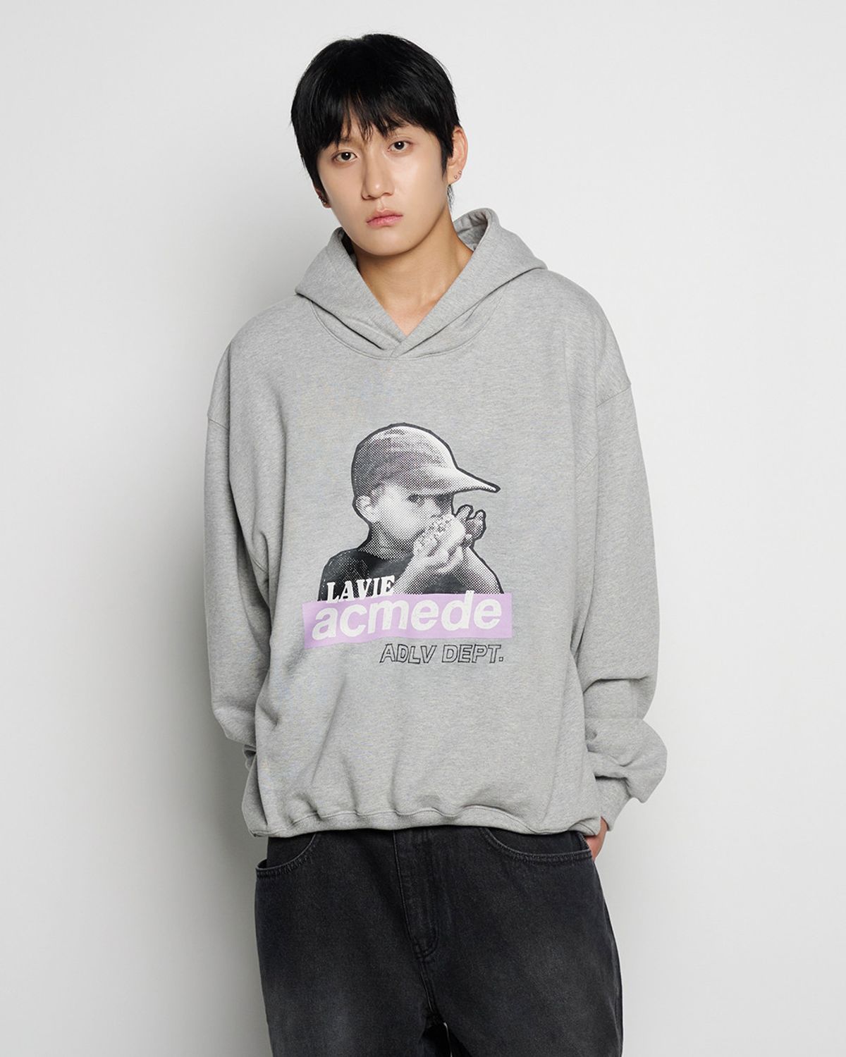 아크메드라비(ACME DE LA VIE) HALFTONE BOX CAP BOY HOODIE