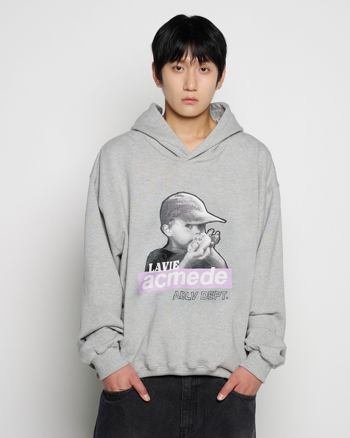 아크메드라비(ACME DE LA VIE) HALFTONE BOX CAP BOY HOODIE