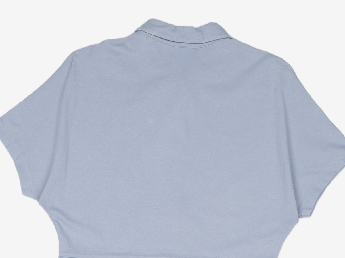 라코스테(LACOSTE) 여성 밑단 플리츠 반팔 폴로 드레스 [스카이블루] 38
