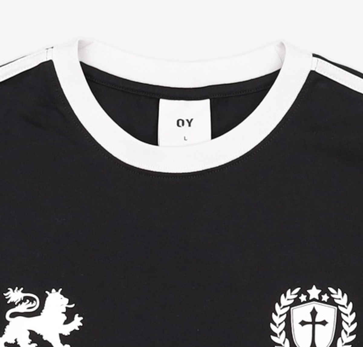 오픈야드(오와이)(OPENYARD(OY)) ATHLETIC 88 RINGER TEE - BLACK L
