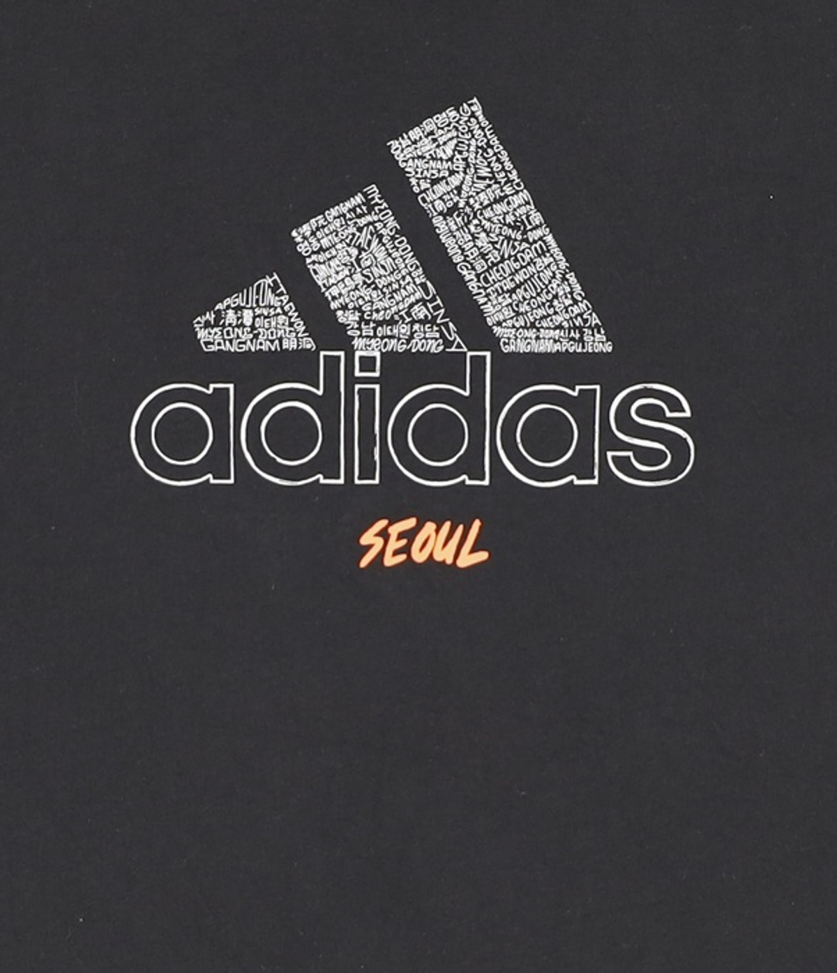 아디다스(ADIDAS) 서울 스크롤 티셔츠 - 블랙 / GK4665 XXL
