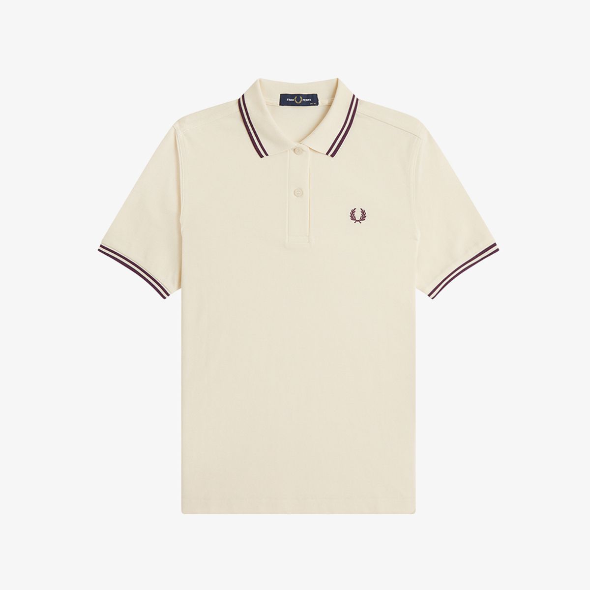 프레드페리(FRED PERRY) [G3600] 트윈 팁 프레드페리 셔츠 - 에크루/플럼 AFPF2G33600-03D
