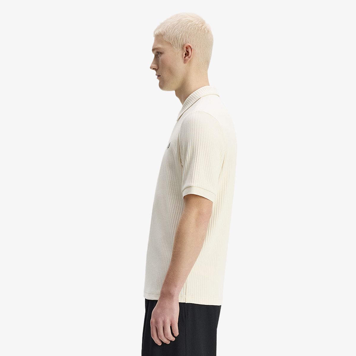 프레드페리(FRED PERRY) [Sharp] 드롭 니들 져지 폴로 셔츠 - 에크루 AFPM2G33407-560