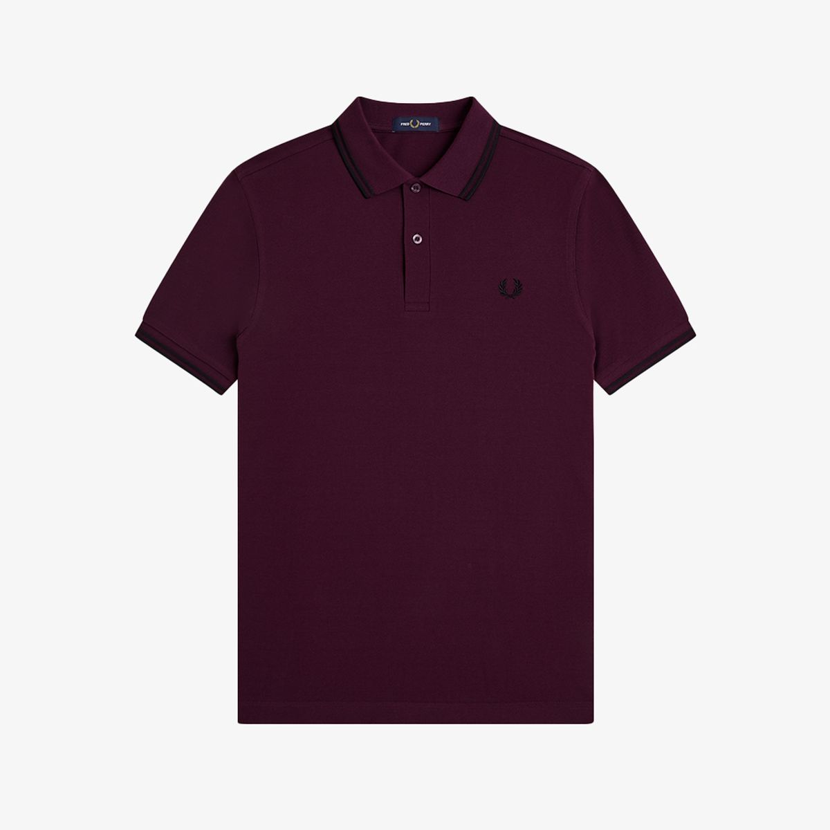프레드페리(FRED PERRY) [M3600] 트윈 팁 프레드페리 셔츠 - 플럼/블랙 AFPM2G33600-84C