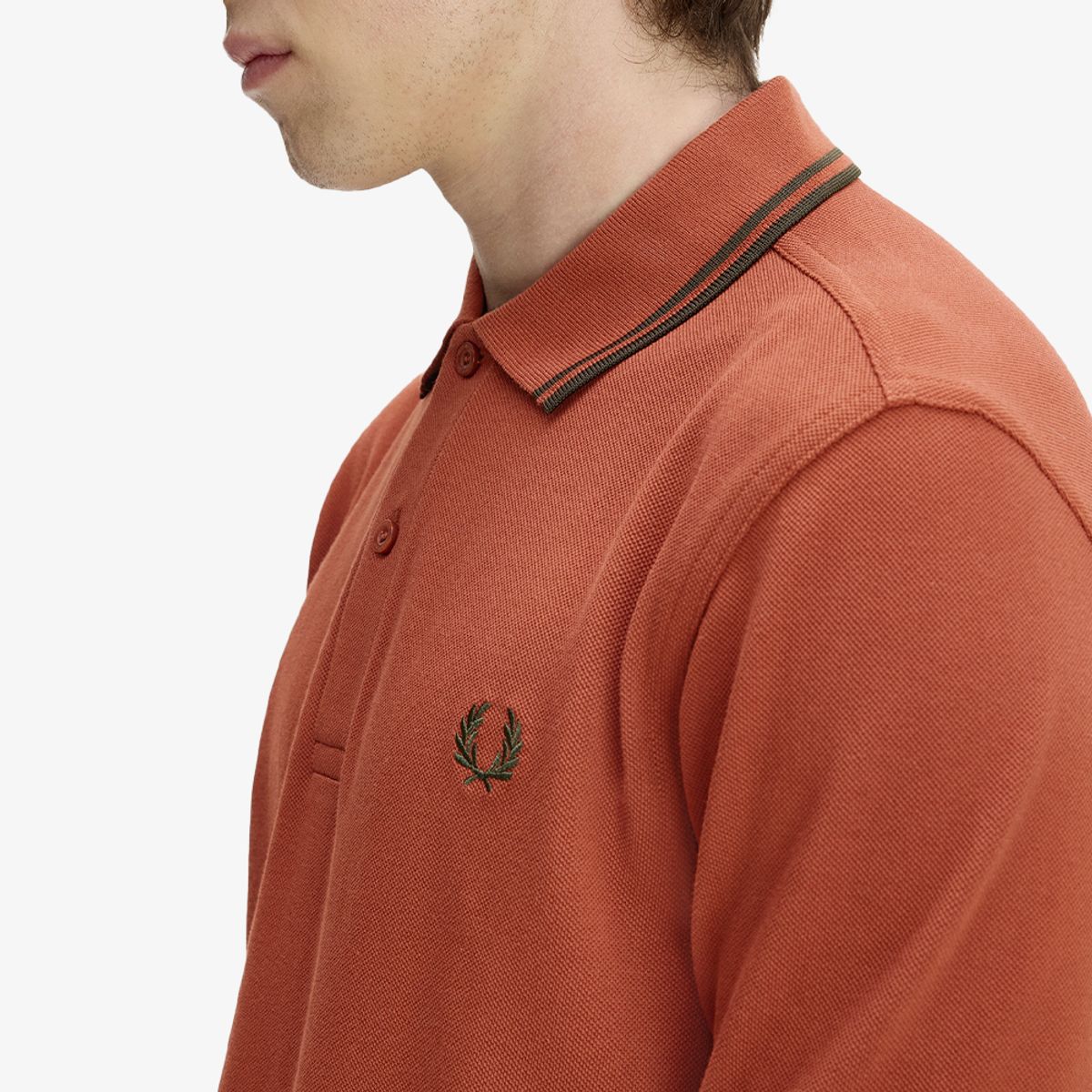 프레드페리(FRED PERRY) [M3600] 트윈 팁 프레드페리 셔츠 - 브랜디/나이트그린 AFPM2G33600-81C