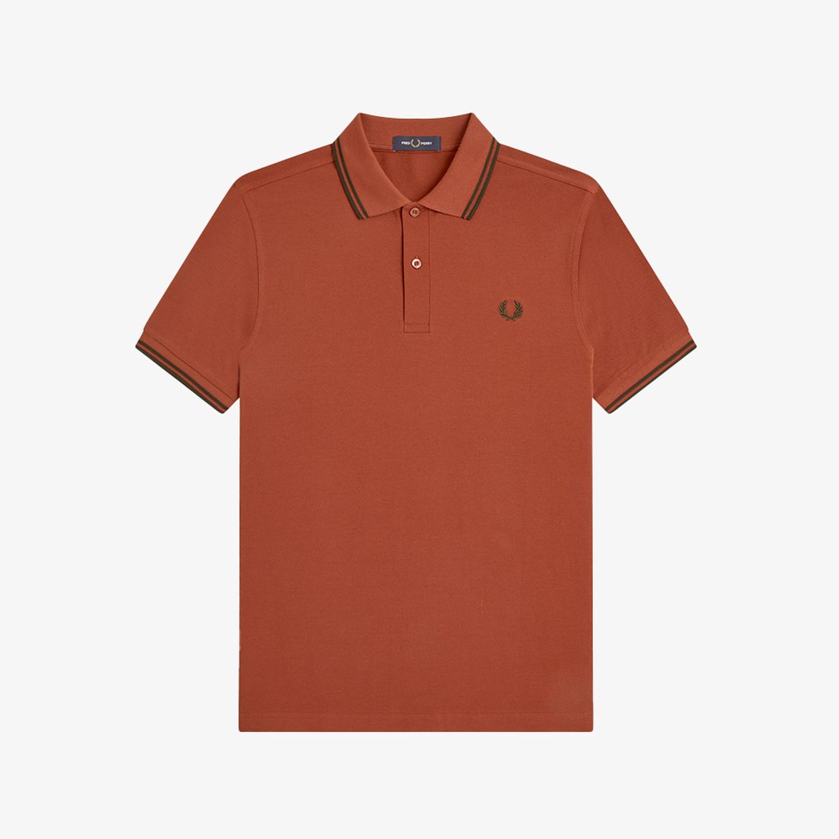 프레드페리(FRED PERRY) [M3600] 트윈 팁 프레드페리 셔츠 - 브랜디/나이트그린 AFPM2G33600-81C