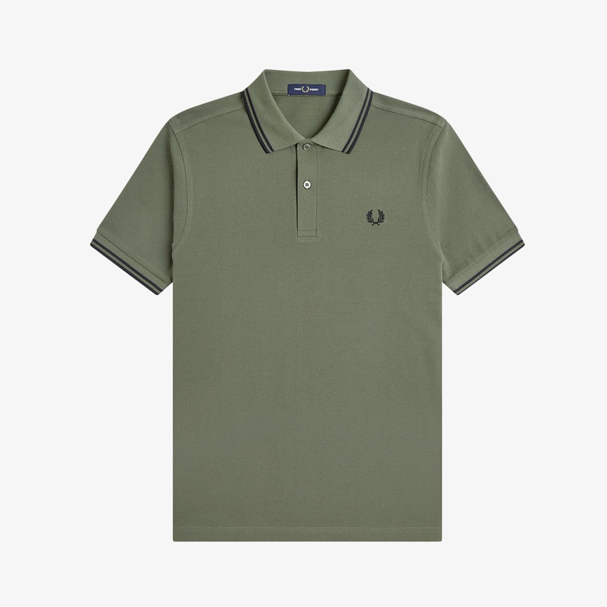 프레드페리(FRED PERRY) [M3600] 트윈 팁 프레드페리 셔츠 - 로렐리스그린/블랙 AFPM2G33600-Z50