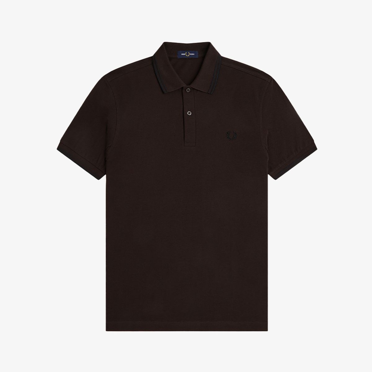 프레드페리(FRED PERRY) [M3600] 트윈 팁 프레드페리 셔츠 - 리치 브라운/블랙 AFPM2G33600-86C