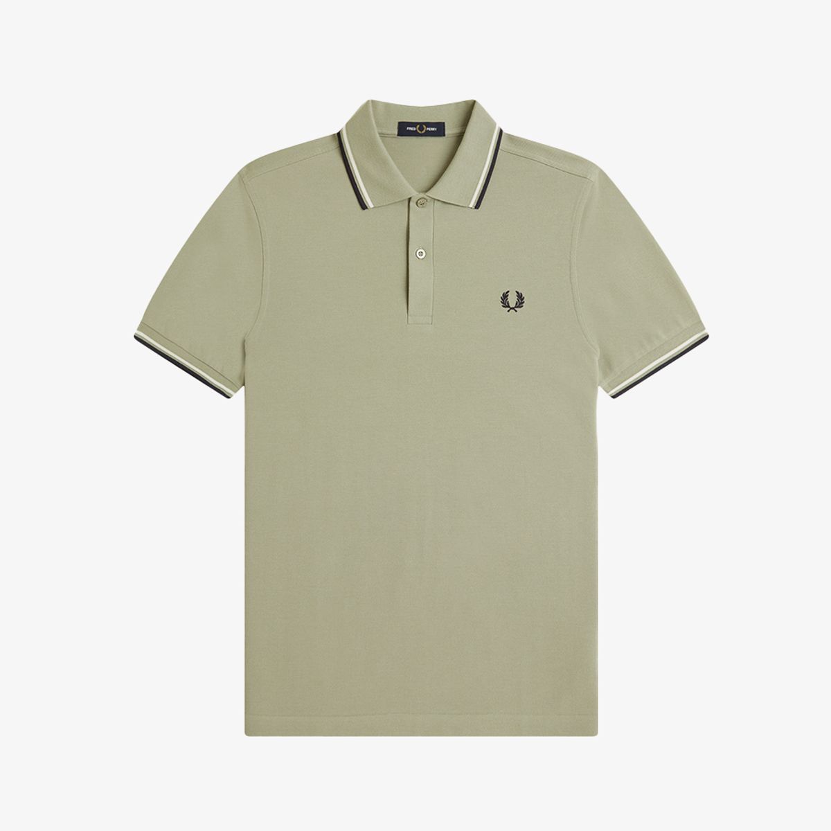 프레드페리(FRED PERRY) [M3600] 트윈 팁 프레드페리 셔츠 - 시그래스/에크루/다크에어포스 AFPM2G33600-76C