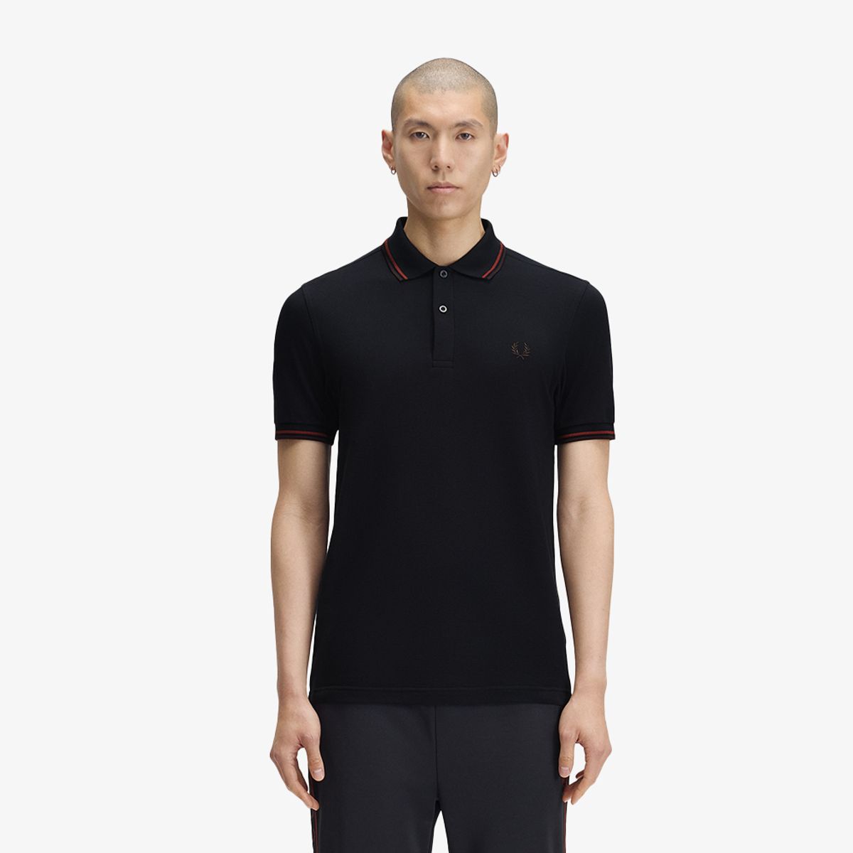 프레드페리(FRED PERRY) [M3600] 트윈 팁 프레드페리 셔츠 - 네이비/브랜디/리치브라운 AFPM2G33600-75C