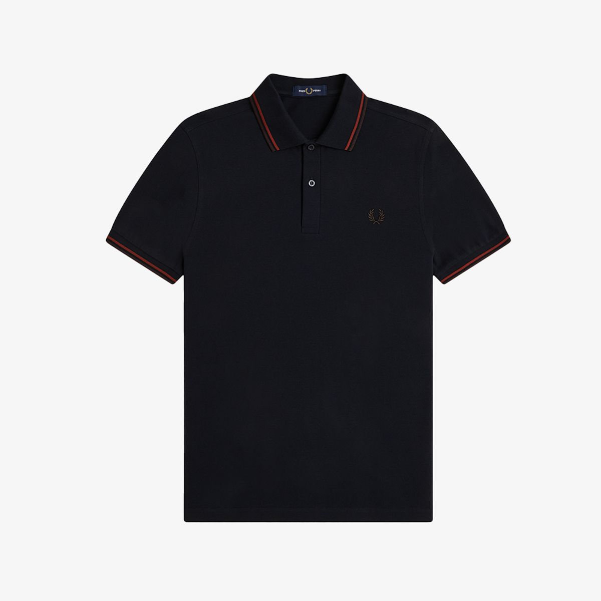 프레드페리(FRED PERRY) [M3600] 트윈 팁 프레드페리 셔츠 - 네이비/브랜디/리치브라운 AFPM2G33600-75C