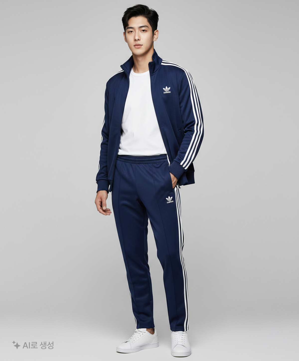 아디다스(ADIDAS) 모던 유로파 트랙팬츠 - 네이비:화이트 / GJ6746 175/84A