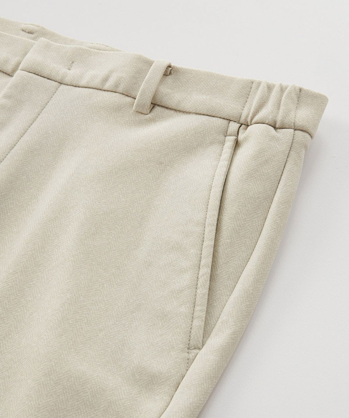 에스티코(STCO) DIEMS [일본원단] Athleisure Jersey 슬랙스 아이보리 (테이퍼드)_DGPUD03CHI