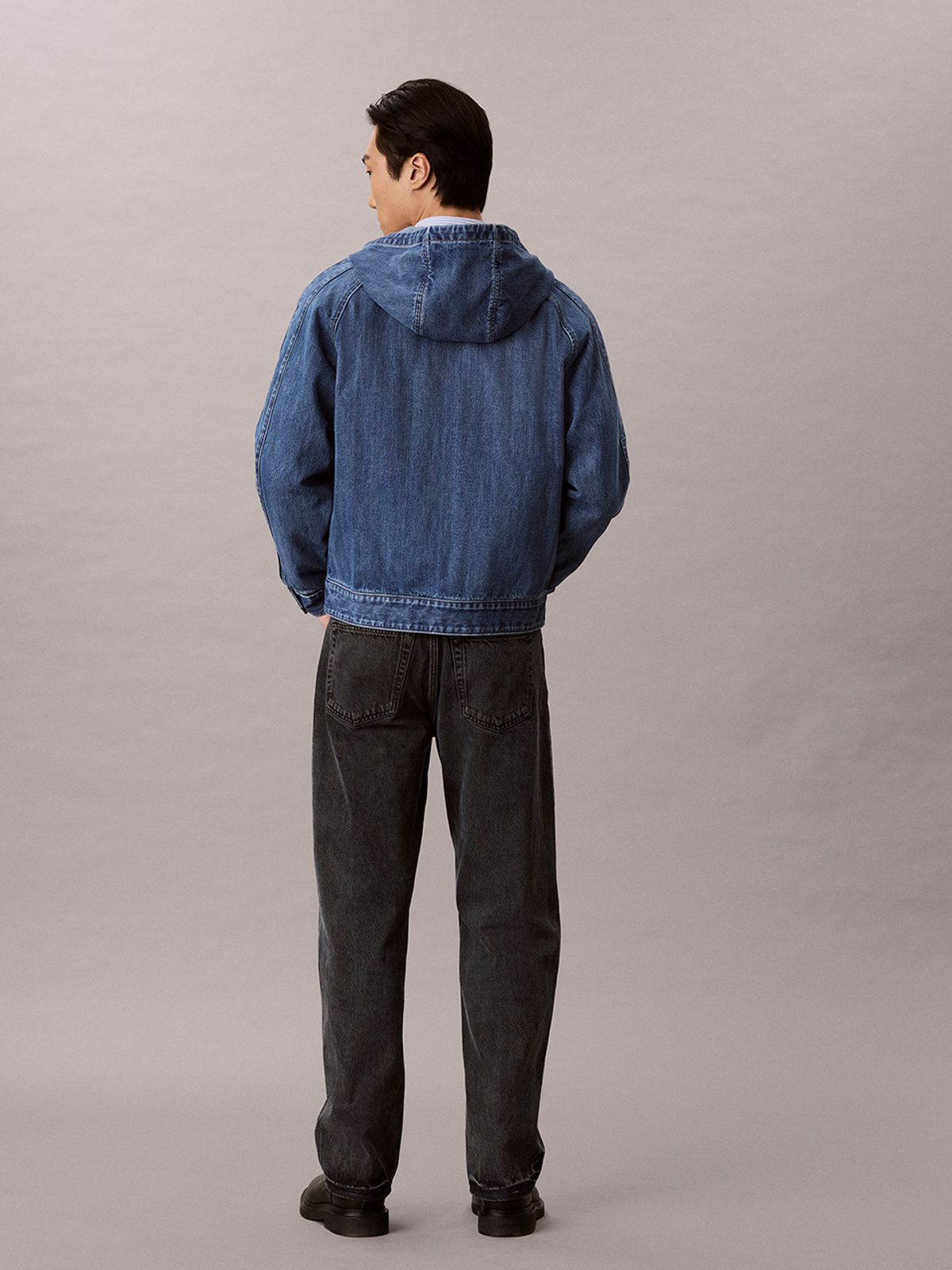 캘빈클라인 진(CALVIN KLEIN JEANS) 맥스웰 풀집업 데님 후드집업 4RH773G 8WO