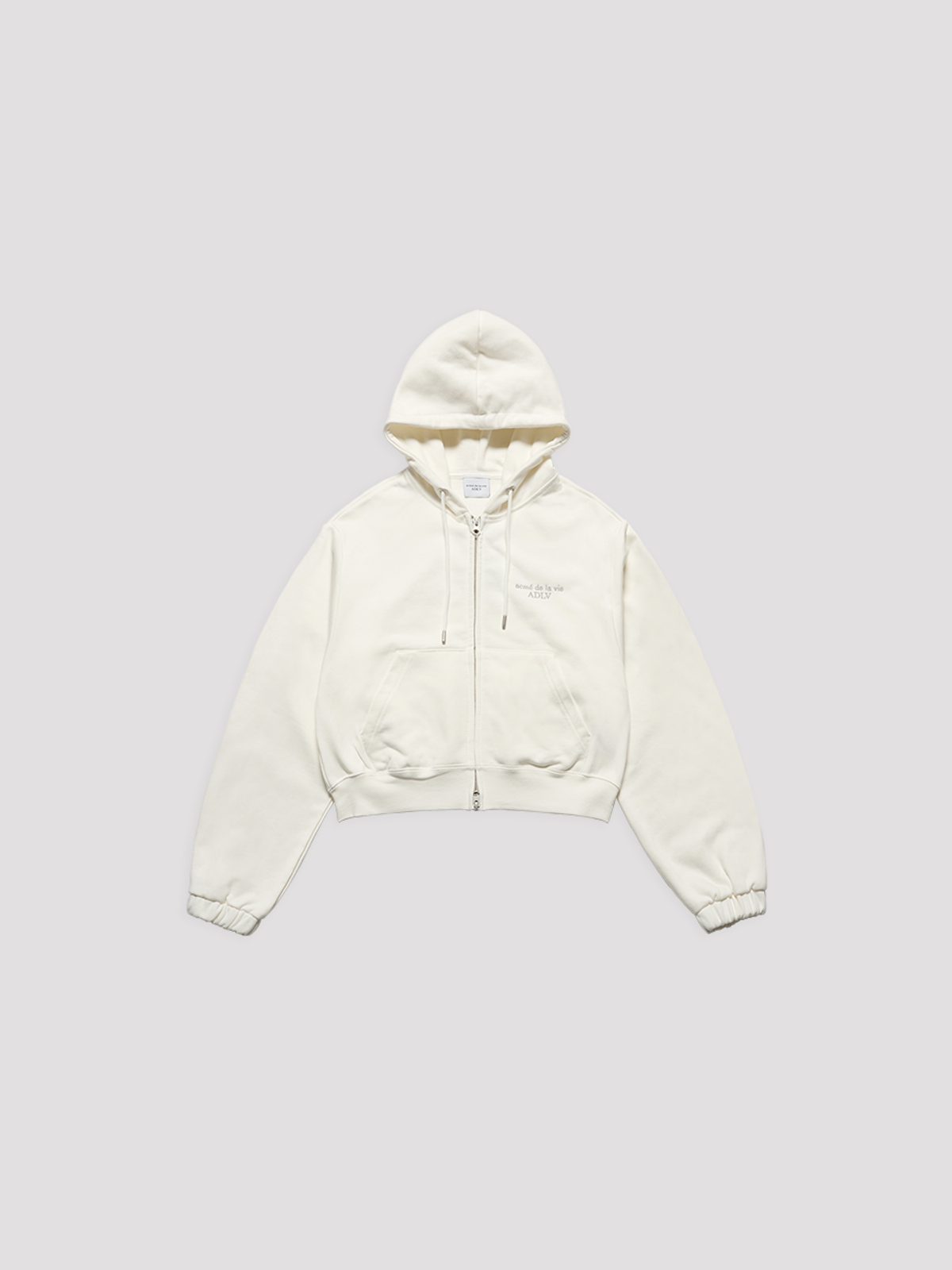 아크메드라비(ACME DE LA VIE) WOMAN ONE TUCK CROP HOODIE ZIP UP
