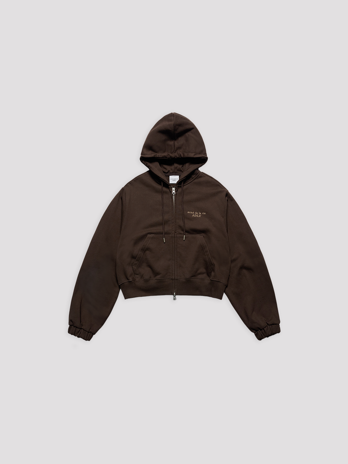 아크메드라비(ACME DE LA VIE) WOMAN ONE TUCK CROP HOODIE ZIP UP