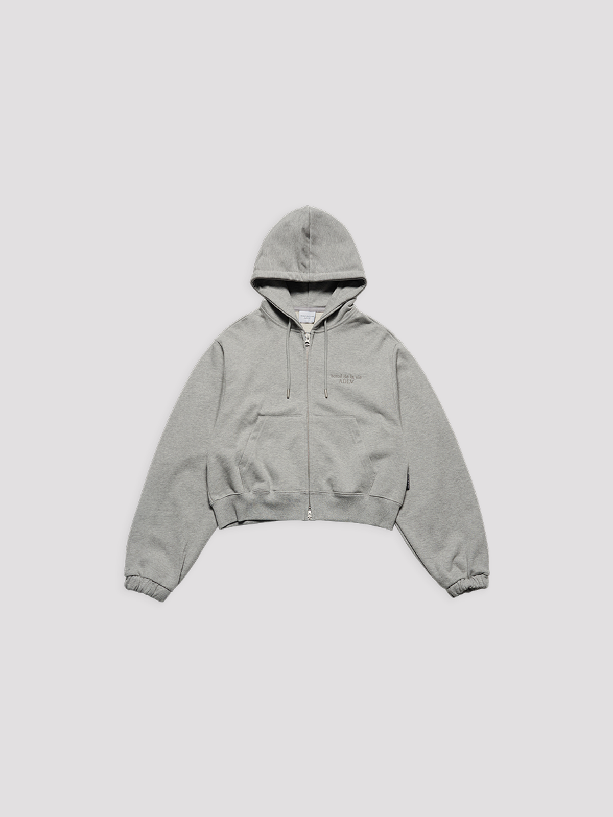 아크메드라비(ACME DE LA VIE) WOMAN ONE TUCK CROP HOODIE ZIP UP