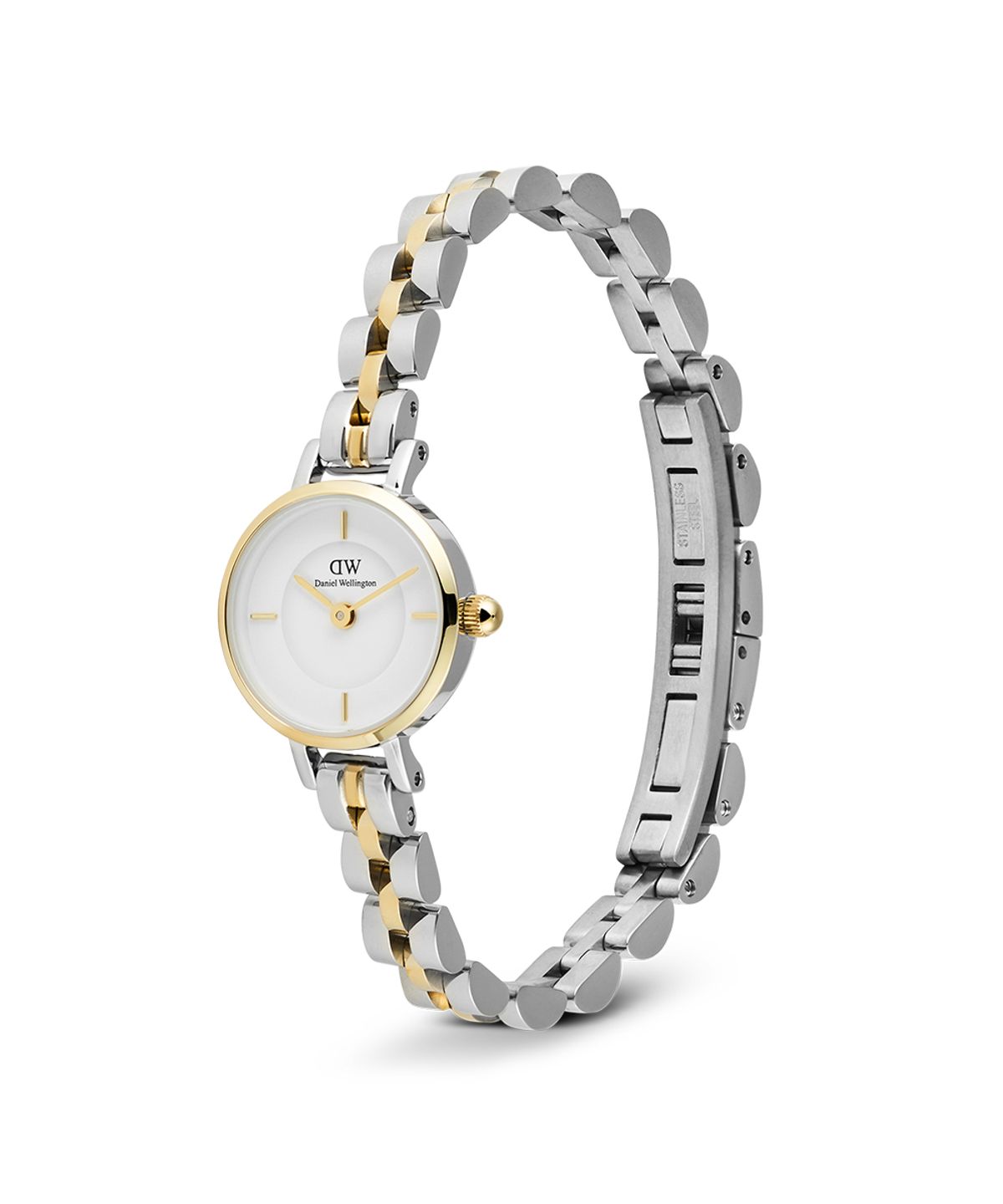 다니엘 웰링턴(DANIEL WELLINGTON) Petite Mini Arch 3-link 투톤 여자시계 실버/골드