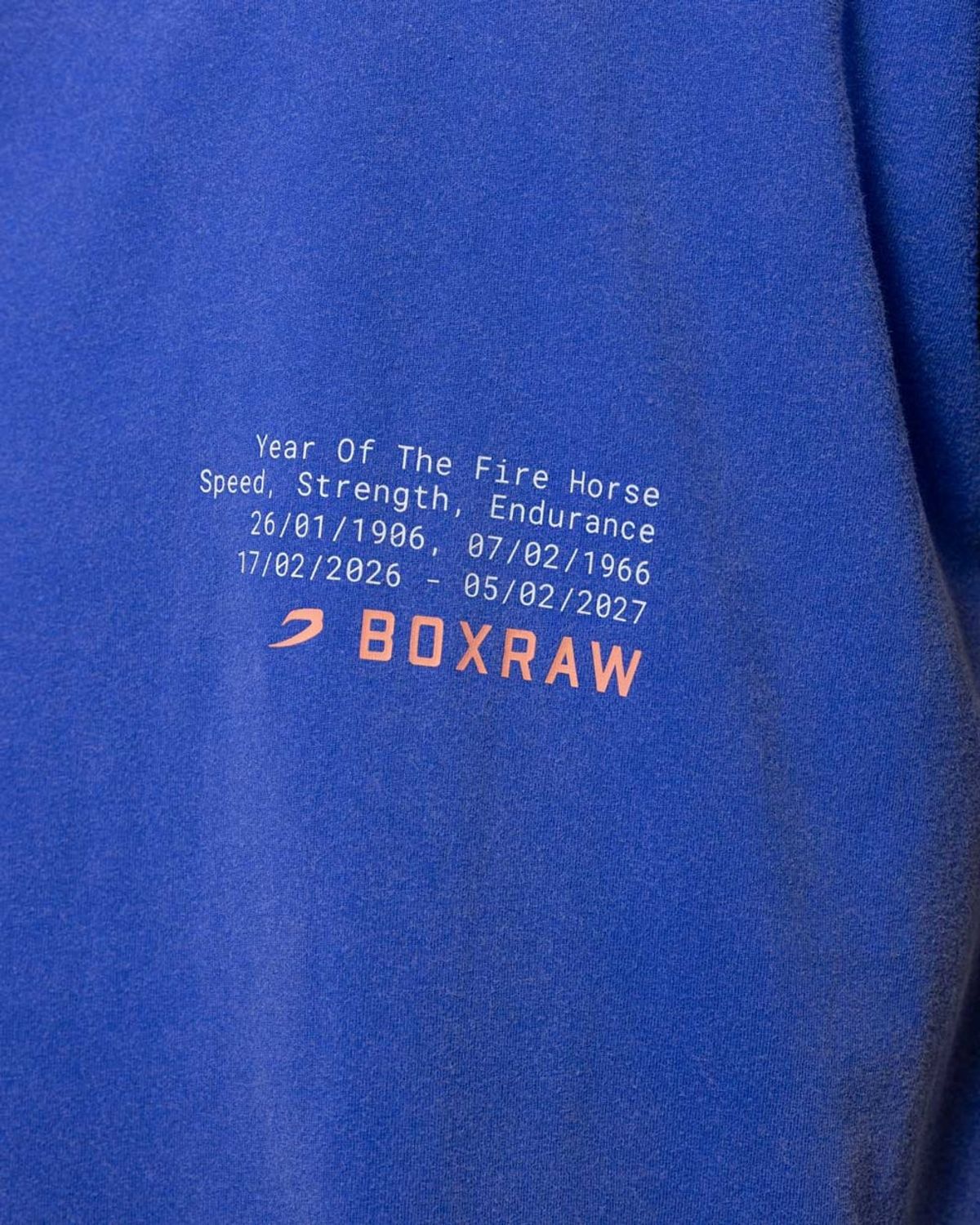 복스로(BOXRAW) 스파링 클럽 파이어 호스 오버사이즈 티셔츠 BXRW-SCGTS [블루]