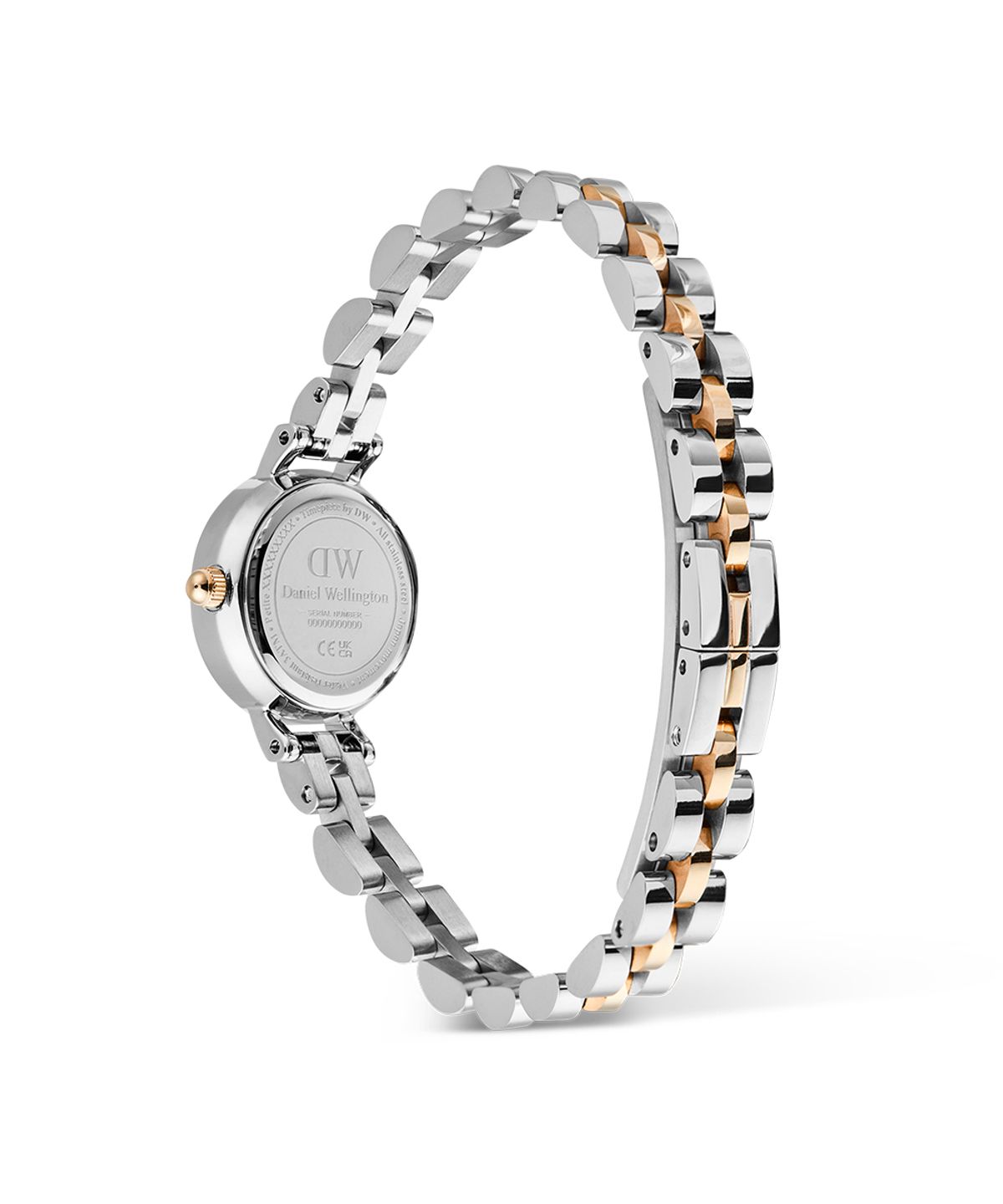 다니엘 웰링턴(DANIEL WELLINGTON) Petite Mini Arch 3-link 투톤 여자시계 실버/로즈골드