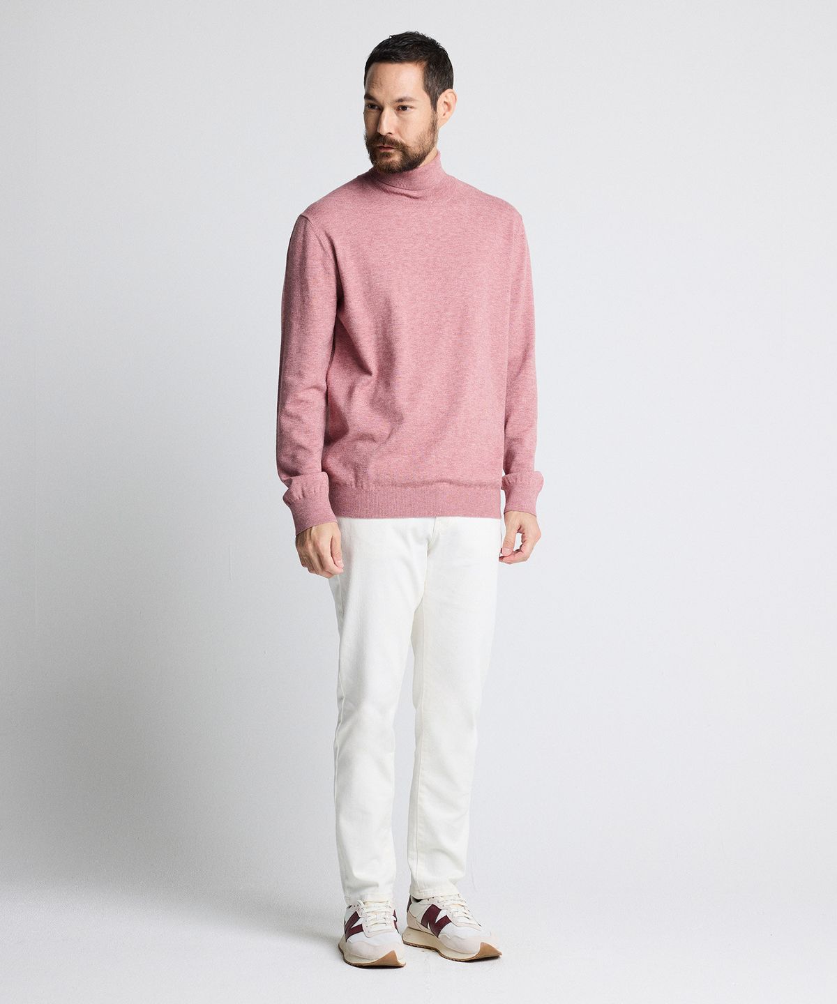 에스티코(STCO) DIEMS 소프트 터치_솔리드 터틀넥_핑크 (클래식핏)_DKTVD02CSP