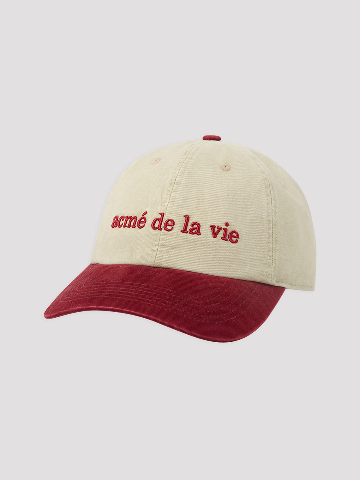 아크메드라비(ACME DE LA VIE) TWO TONE PEAK WASHED BALL CAP