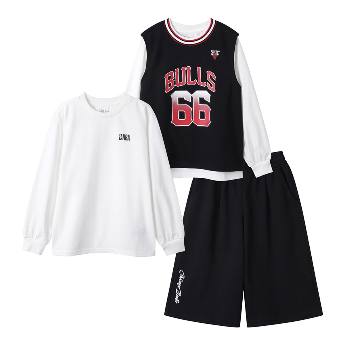 엔비에이 키즈(NBA KIDS) 팀 유니폼 3PCS 세트 블랙