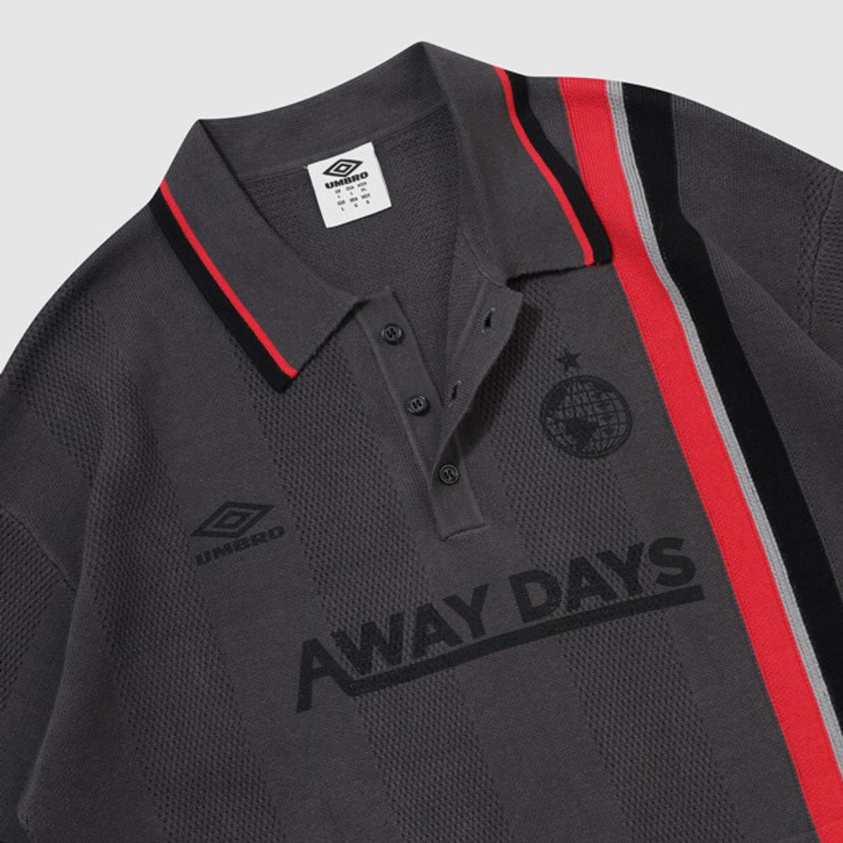 엄브로(UMBRO) NQ 풋볼 폴로 니트 챠콜 UR411CSTO1
