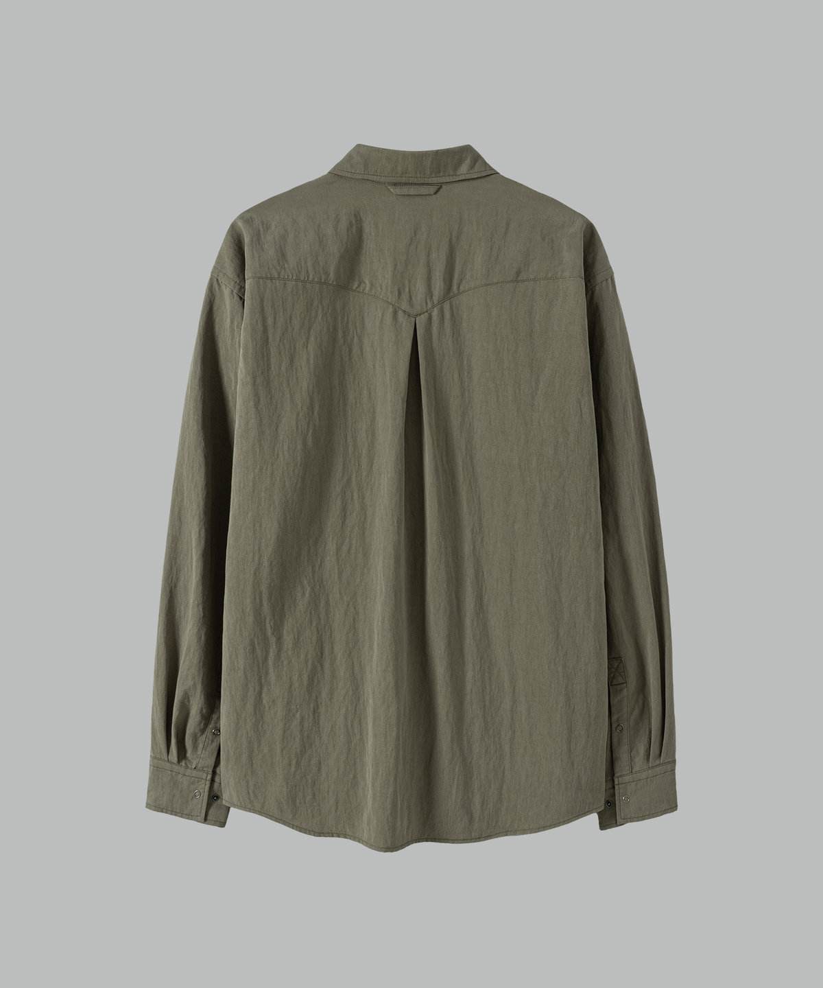 넌블랭크(NONBLANK) 워시드 웨스턴 LS 셔츠_SAND GREY