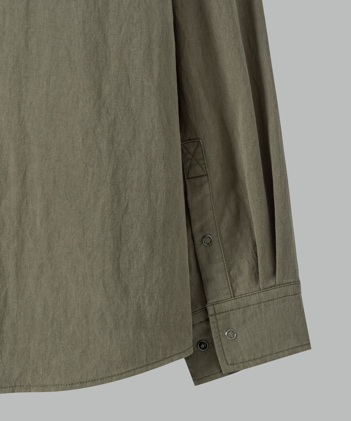 넌블랭크(NONBLANK) 워시드 웨스턴 LS 셔츠_SAND GREY