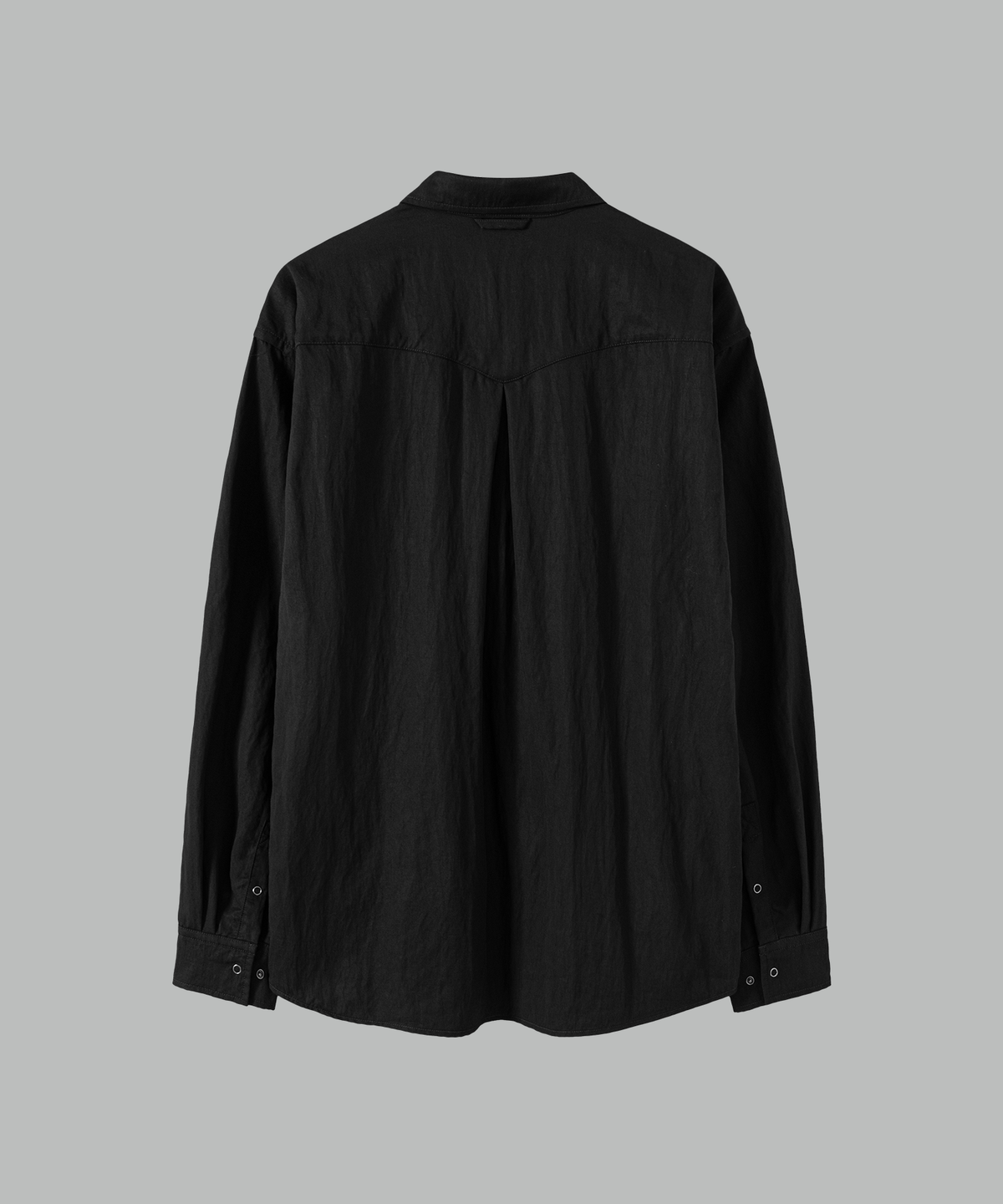 넌블랭크(NONBLANK) 워시드 웨스턴 LS 셔츠_BLACK