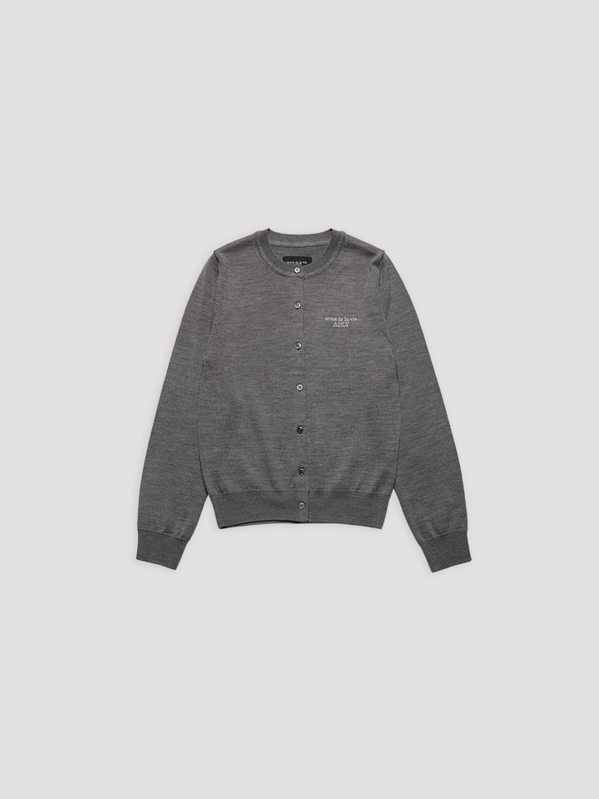 아크메드라비(ACME DE LA VIE) WOMAN CREW NECK BASIC LOGO CARDIGAN
