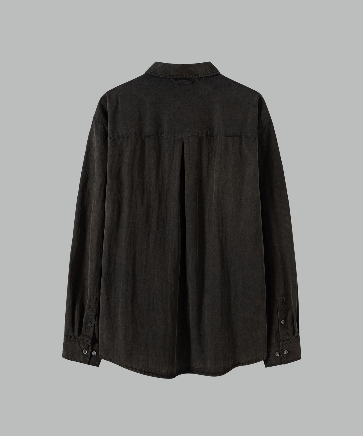 넌블랭크(NONBLANK) 가먼트 다잉 워시드 LS 셔츠_TINT GREY