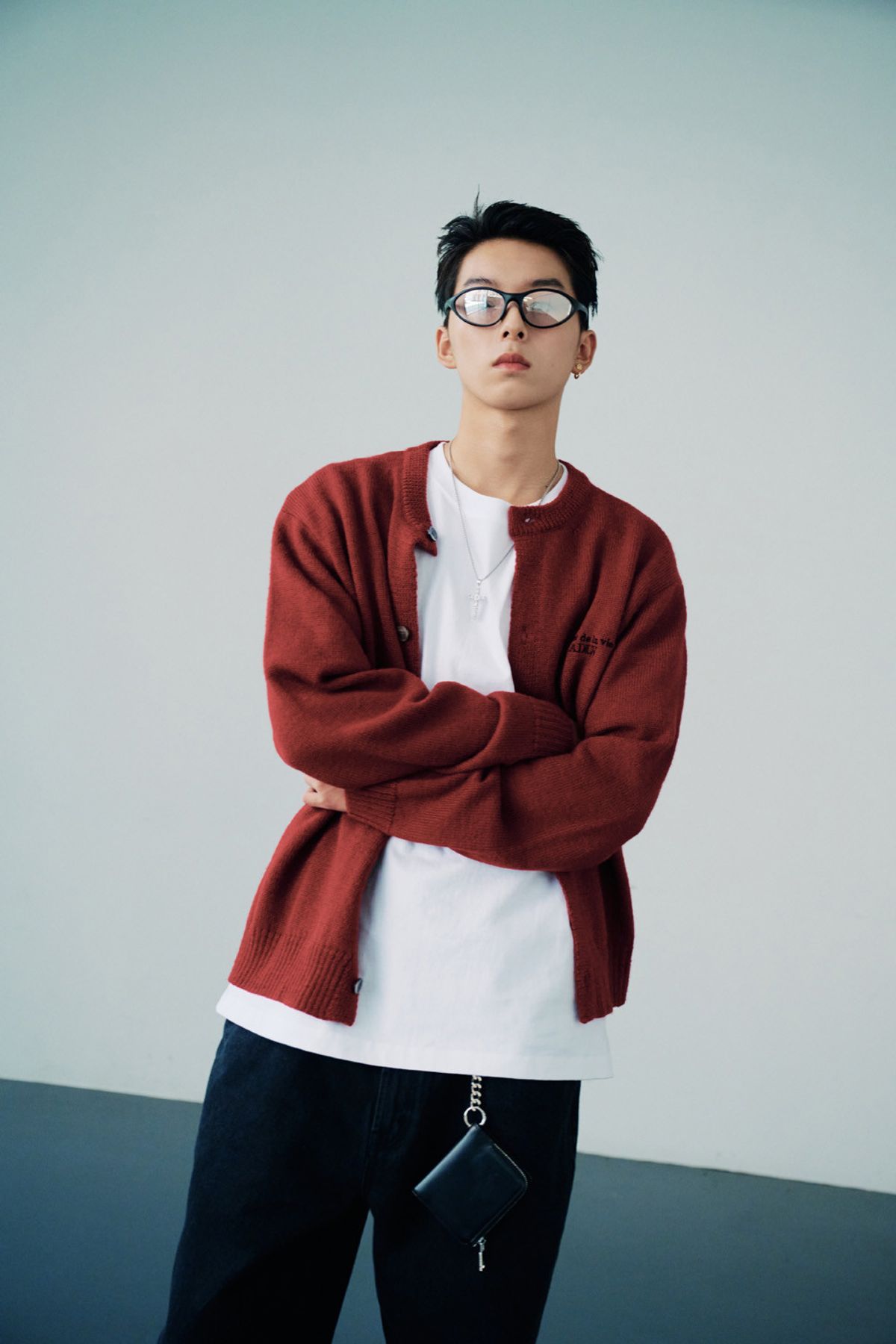 아크메드라비(ACME DE LA VIE) SOLID CREW NECK BASIC CARDIGAN