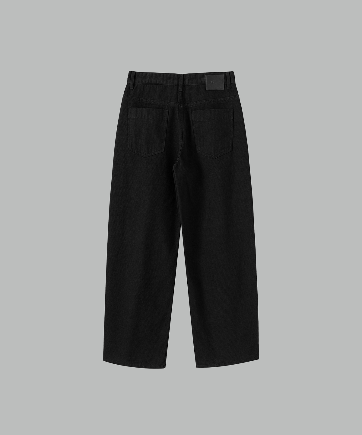 넌블랭크(NONBLANK) 웨일 워시드 커브드 팬츠_BLACK