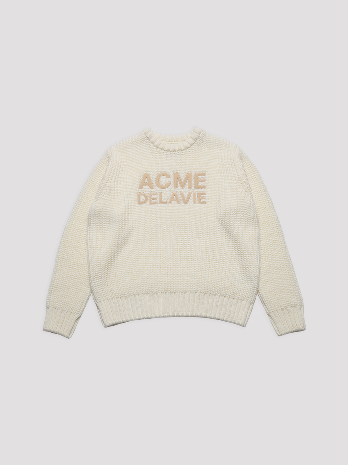 아크메드라비(ACME DE LA VIE) FELT LOGO APPLIQUE BASIC KNIT