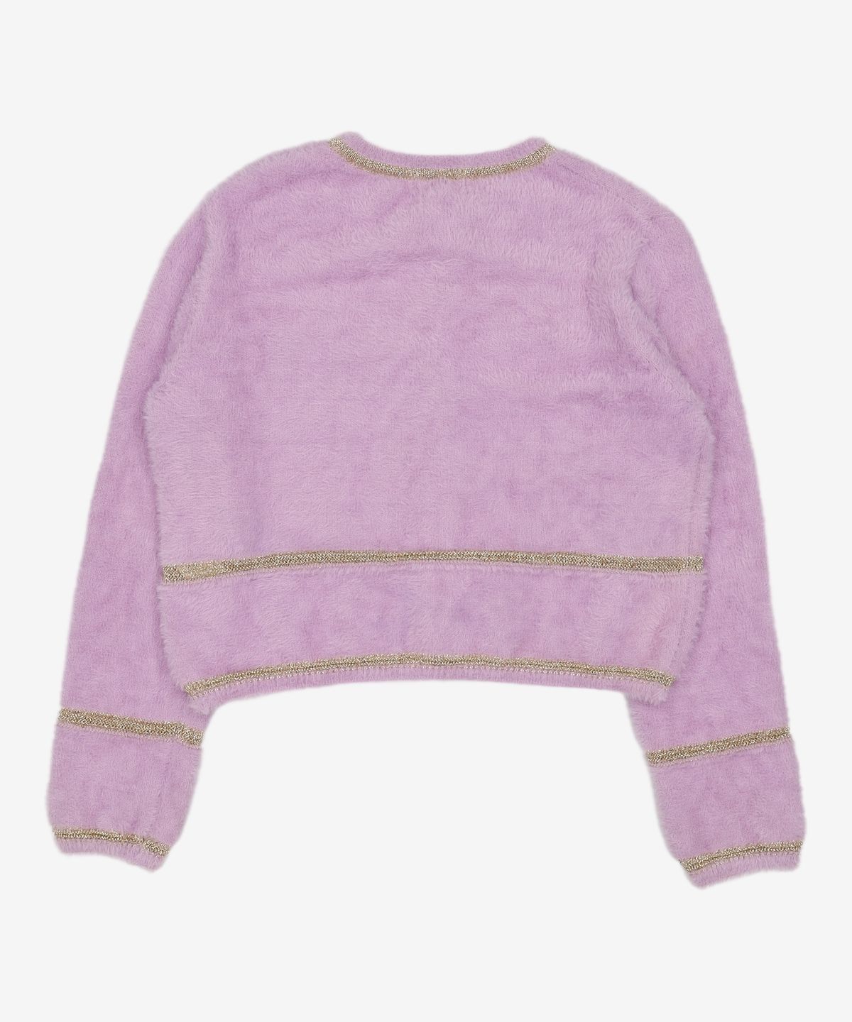 어몽(AMONG) A GLITTER LINE KNIT CARDIGAN_PURPLE S