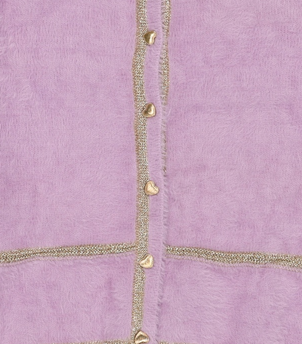 어몽(AMONG) A GLITTER LINE KNIT CARDIGAN_PURPLE S